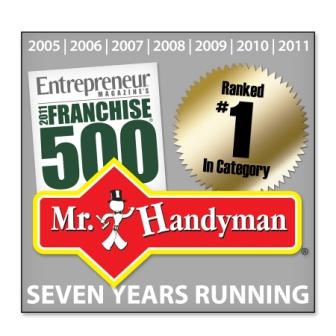 Mr. Handyman Franchise Opportunities 
